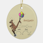 Australische humor kangaroo cartoon afbeelding keramisch ornament (Links)