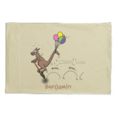 Australische humor kangaroo cartoon afbeelding kussensloop (Achterkant)
