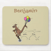 Australische humor kangaroo cartoon afbeelding muismat (Voorkant)