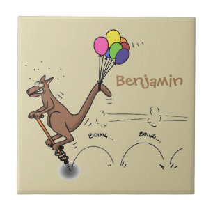 Australische humor kangaroo cartoon afbeelding tegeltje