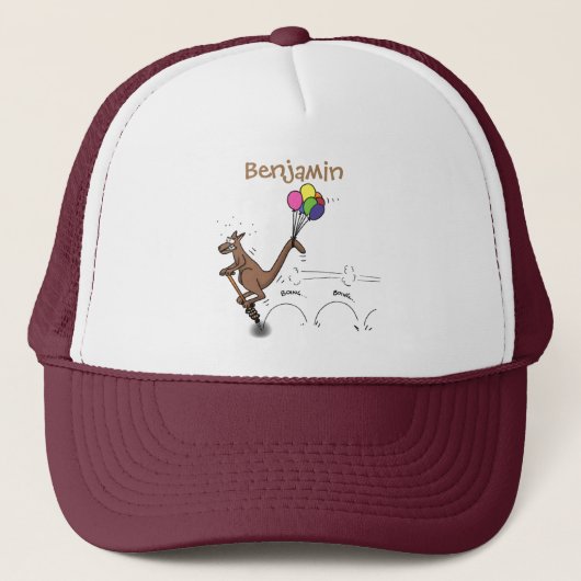 Australische humor kangaroo cartoon afbeelding trucker pet (Voorkant)