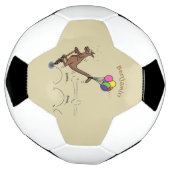 Australische humor kangaroo cartoon afbeelding voetbal (Gedraaid)