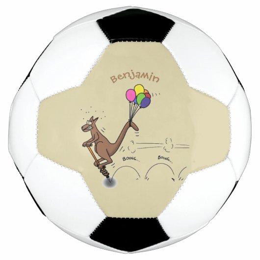 Australische humor kangaroo cartoon afbeelding voetbal (Voorkant)