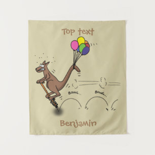 Australische humor kangaroo cartoon afbeelding wandkleed