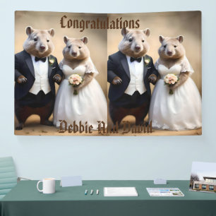 Australische Huwelijken Australische Wombats, Huwe Spandoek
