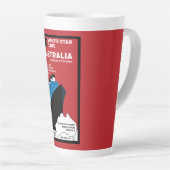 Australische immigratie  kunst latte mok (Rechterhoek)