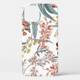 Australische inheemse bloemen. Naadloos patroon zw iPhone 12 Hoesje