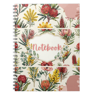 Australische Inheemse Bloemen Spiraal Notebook Notitieboek