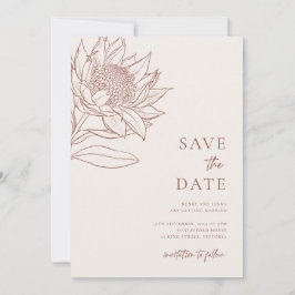 Australische inheemse botanische producten Waratah Save The Date