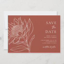 Australische inheemse botanische producten Waratah Save The Date