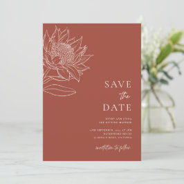 Australische inheemse botanische producten Waratah Save The Date