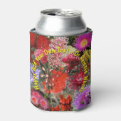 Australische inheemse wilde bloemen eigenwijze hou blikjeskoeler (Blikje Voorkant)