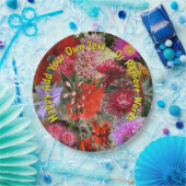 Australische inheemse wilde bloemen groot 9" papieren bordje (Feest)