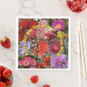 Australische inheemse wilde bloemen groot servet