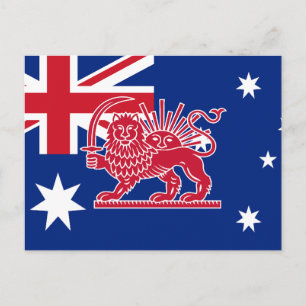 Australische Iraanse Leeuw en Zon Erfgoedvlag Briefkaart