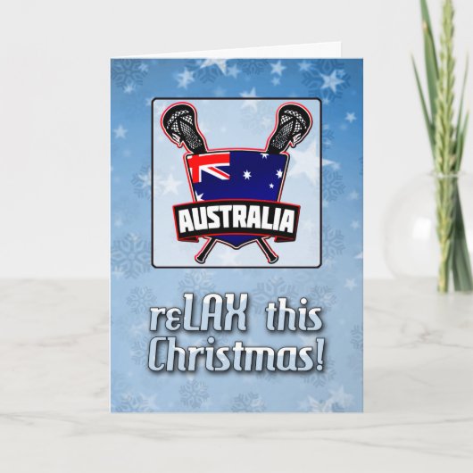 Australische Kaart voor kerstmis met het Lacrosse- (Voorkant)