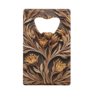 Australische Kangoeroe Paw Flower Carving, Kredietkaart Flessenopener