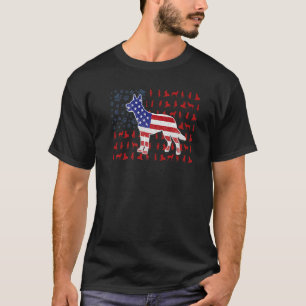 Australische Kelpie Amerikaanse vlag op 4 juli voo T-shirt