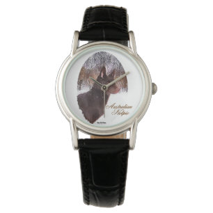 Australische Kelpie Dog Art Horloge