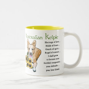 Australische Kelpie Gifts, Australische Kelpie Gif Tweekleurige Koffiemok