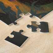 Australische Kelpie hond grillig Halloween schilde Legpuzzel (Zijkant)