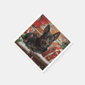 Australische Kelpie Hond Kerstfeest Servet (Hoek)