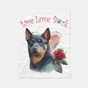 Australische Kelpie-hond Moeder Bloem Fleece Deken
