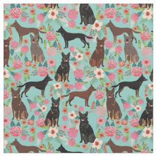 Australische Kelpie-honden bloemmint Stof