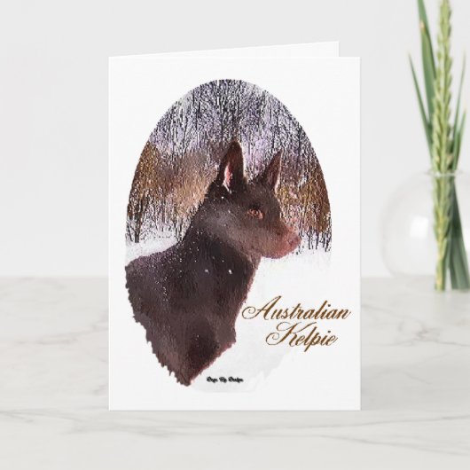 Australische Kelpie Kerst Kaarten Cadeaus (Voorkant)