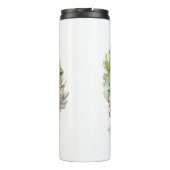 Australische Kelpie Kerstkrans Feestelijke Pup Thermosbeker (Achterkant)