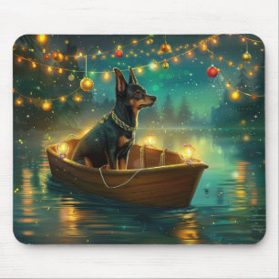 Australische Kelpie Kerstmis Feestelijke Reis Muismat