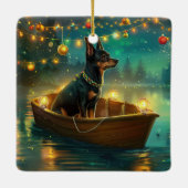 Australische Kelpie kerstvakantie Keramisch Ornament (Achterkant)