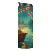 Australische Kelpie kerstvakantie Thermosbeker (Geroteerd rechts)