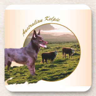 Australische Kelpie-kunstcadeaus Onderzetter