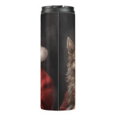 Australische Kelpie met Kerstmis Thermosbeker (Achterkant)