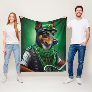 Australische Kelpie motor St. Patrick's Day Fleece Deken