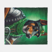 Australische Kelpie motor St. Patrick's Day Fleece Deken (Voorkant (Horizontaal))