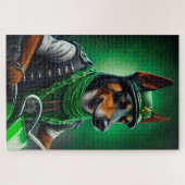 Australische Kelpie motor St. Patrick's Day Legpuzzel (Horizontaal)