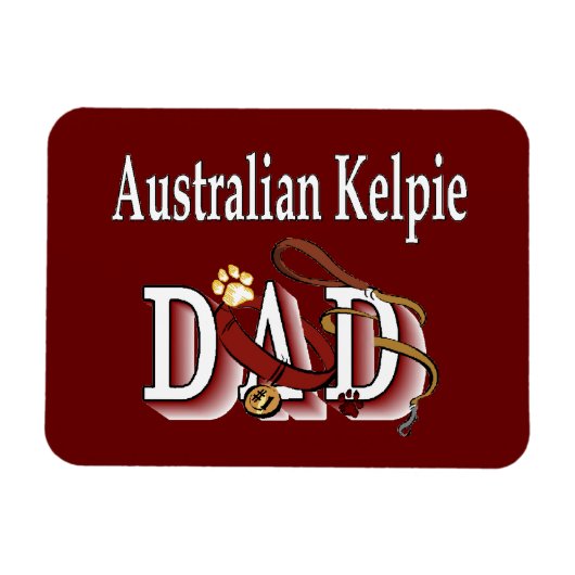 Australische Kelpie Pap Magneet (Horizontaal)