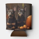 Australische Kelpie Puppy Herfst Delight Pompoen Blikjeskoeler (Achterkant)