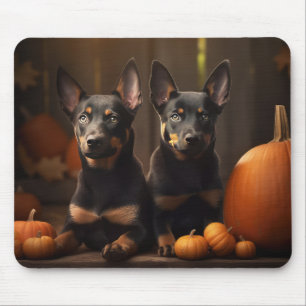 Australische Kelpie Puppy Herfst Delight Pompoen Muismat