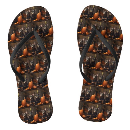 Australische Kelpie Puppy Herfst Delight Pompoen Teenslippers (Voetbed)