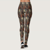 Australische Kelpie Riding Motorfiets Halloween Leggings (Achterkant)