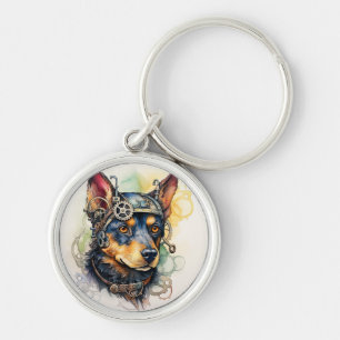 Australische Kelpie Steampunk Hond Sleutelhanger