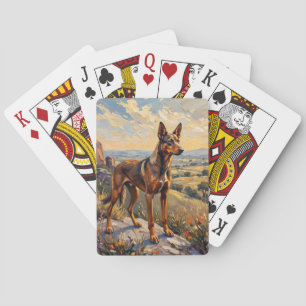 Australische Kelpie Sunset Hills Kunst Pokerkaarten