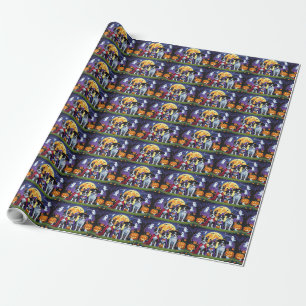 Australische Kelpies Honden Pompoen Halloween Grap Cadeaupapier
