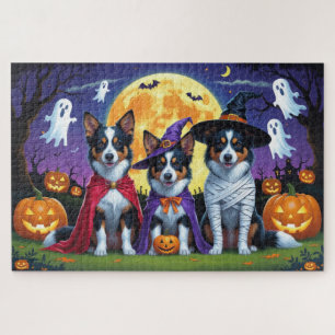 Australische Kelpies Honden Pompoen Halloween Grap Legpuzzel