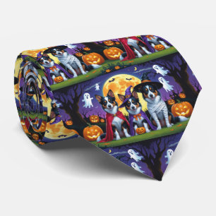 Australische Kelpies Honden Pompoen Halloween Grap Stropdas