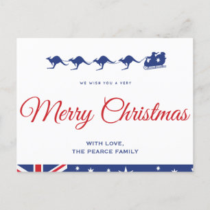 Australische kerst briefkaarten Kangaroo Aussie