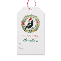 Australische Kerst Magpie Krans Naar Van Cadeaubij